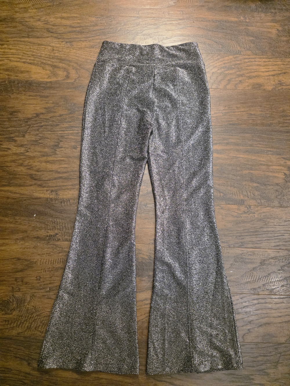 Metallic Silver Flare Pants - Picture 4 of 4